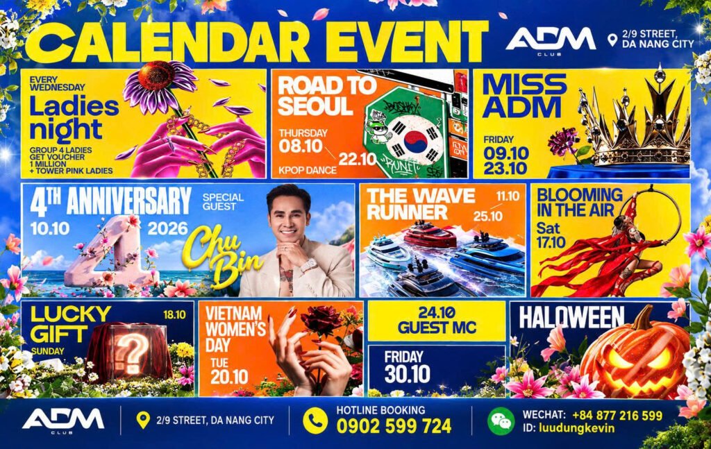 Banner Lịch Sự Kiện ADM Club Đà Nẵng