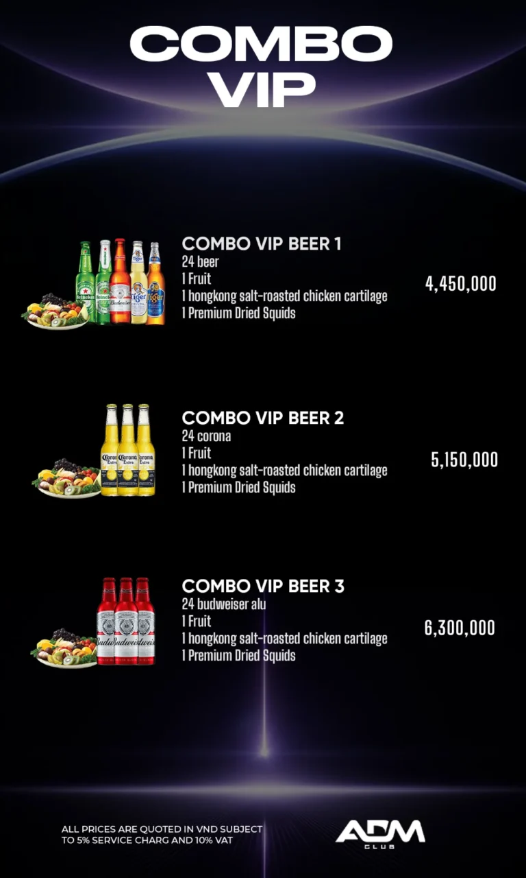 Menu ADM Club – Combo VIP Beer