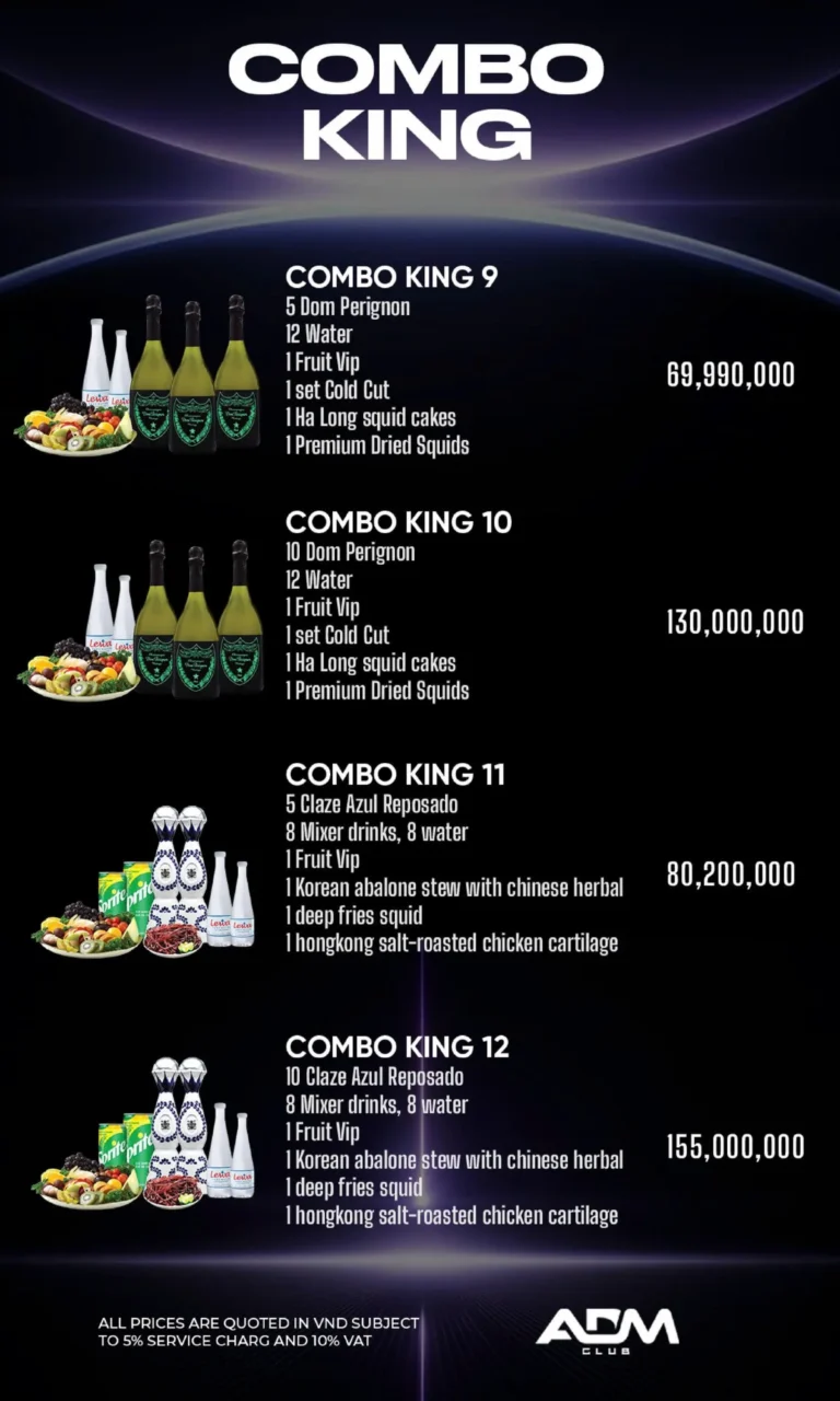Menu ADM Club – Combo King 9–12