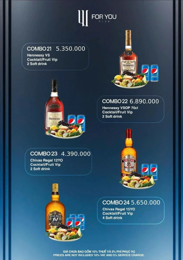 Menu For You Club Đà Nẵng – combo rượu và champagne (11)