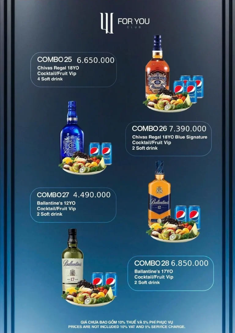 Menu For You Club Đà Nẵng – combo rượu và champagne (7)